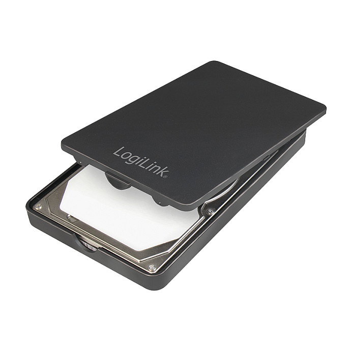 LogiLink UA0339 Carcasa Externa para Disco Duro HDD o SSD 2.5" SATA, USB 3.2 Gen 1 (5 Gbit/s), Plug & Play, Negro
