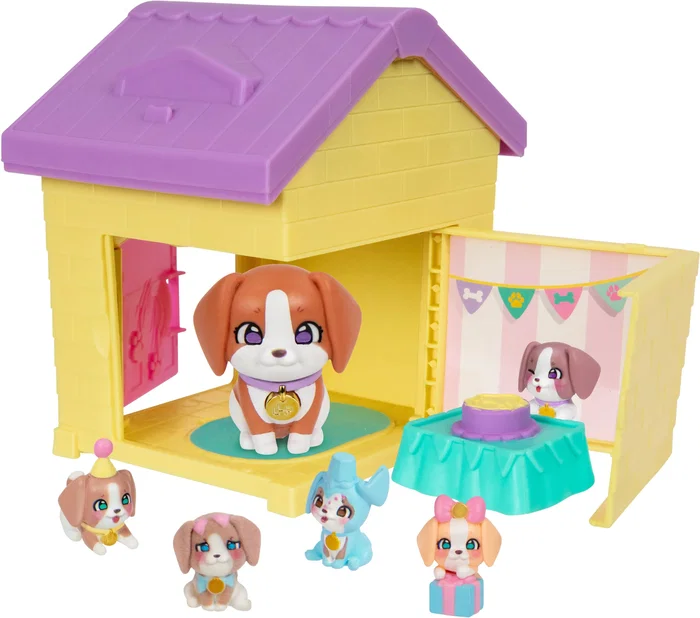 LITTLE LIVE PETS Casa de Mamá con Perrita y Cachorros - Juego de Colección de más de 80 Figuras (ES/PT)