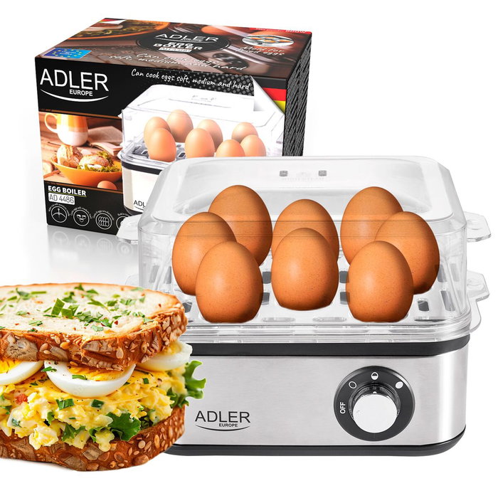 Adler Cocedor de huevos Ad 4486 hasta 8 huevos Adler Cocedor de huevos Ad 4486 hasta 8 huevos