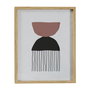 Home Deco Factory Cuadro Decorativo Natural 45x60 cm Madera MDF Cristal Papel Blanco Negro
