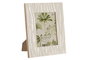 DKD Home Decor Marco de Fotos 15x20 de Mango y Cristal Lacado Blanco