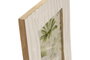 DKD Home Decor Marco de Fotos 15x20 de Mango y Cristal Lacado Blanco