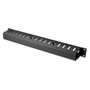 Digitus Panel de gestión de cables 1U con placa trasera desmontable Negro