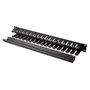 Digitus Panel de gestión de cables 1U con placa trasera desmontable Negro