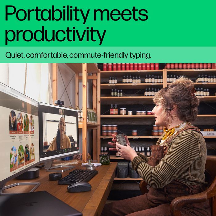 HP 460 - Teclado Bluetooth Multi-Dispositivos, Diseño Portátil y Funcional para Trabajo y Movilidad HP 460 - Teclado Bluetooth Multi-Dispositivos, Diseño Portátil y Funcional para Trabajo y Movilidad