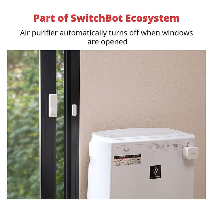 SwitchBot Contact Sensor W1201500 - Sensor de Contacto Inalámbrico Bluetooth para Puertas y Ventanas, Blanco