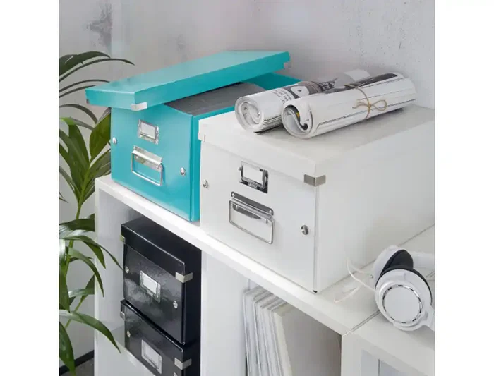 Leitz Click&Store CD Box Caja de Almacenamiento Turquesa 143x147x352 mm