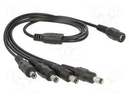 DeLOCK 83287 Cable repartidor DC 1 hembra a 4 machos 5,5 x 2,1 mm