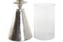 DKD Home Decor Portavelas de Aluminio y Cristal Plateado 24x24x72 cm