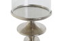 DKD Home Decor Portavelas de Aluminio y Cristal Plateado 24x24x72 cm