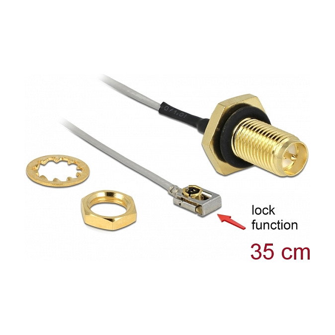 DeLOCK Cable de antena coaxial 90292 con conectores RP-SMA y MHF I LK DeLOCK Cable de antena coaxial 90292 con conectores RP-SMA y MHF I LK