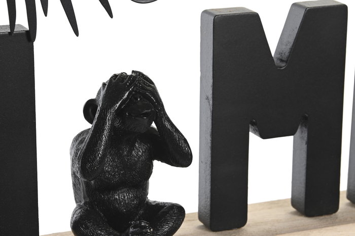 DKD Home Decor Decoración MDF Paulownia Negro 40x5x24 DKD Home Decor Decoración MDF Paulownia Negro 40x5x24
