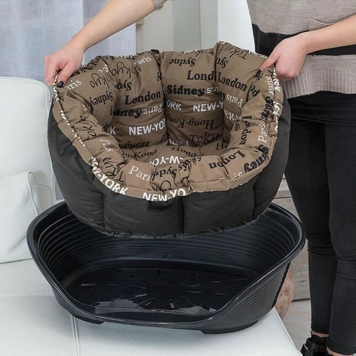 Ferplast Cama Sofá 2 Cities con cojín estampado Ferplast Cama Sofá 2 Cities con cojín estampado