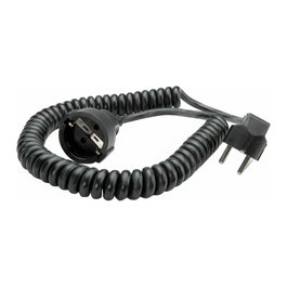 Bachmann Schutzkontakt-Spiralverlängerung 230V/16A, 4 m, negro