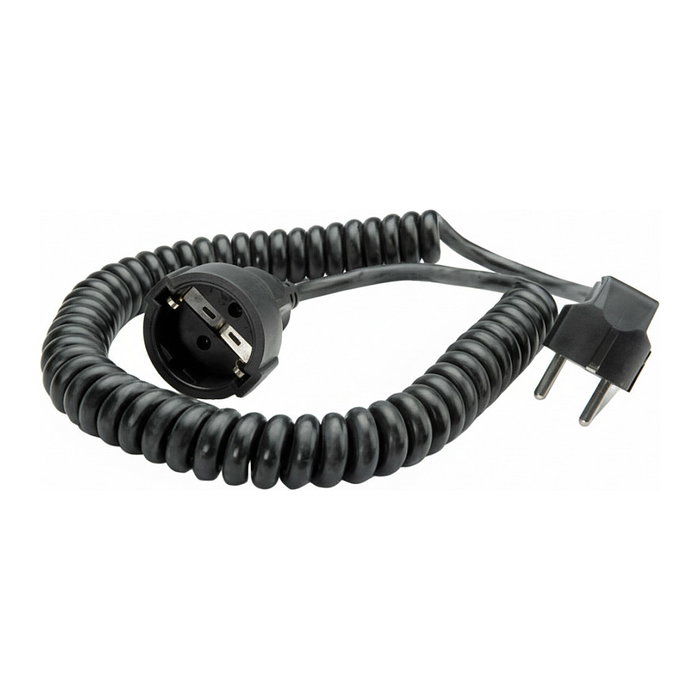 Bachmann Schutzkontakt-Spiralverlängerung 230V/16A, 4 m, negro Bachmann Schutzkontakt-Spiralverlängerung 230V/16A, 4 m, negro