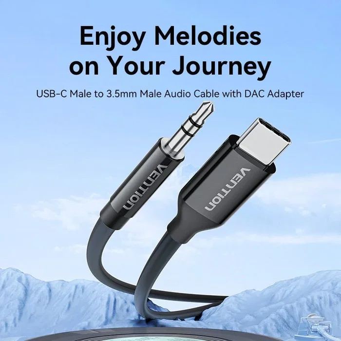 Vention Adaptador de Audio USB-C a Jack 3.5 mm Macho, 1 m, Negro Vention Adaptador de Audio USB-C a Jack 3.5 mm Macho, 1 m, Negro