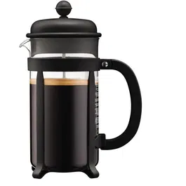 Bodum Cafetera de Prensa Francesa 1908-01 Negra Vidrio de Borosilicato Acero Inoxidable