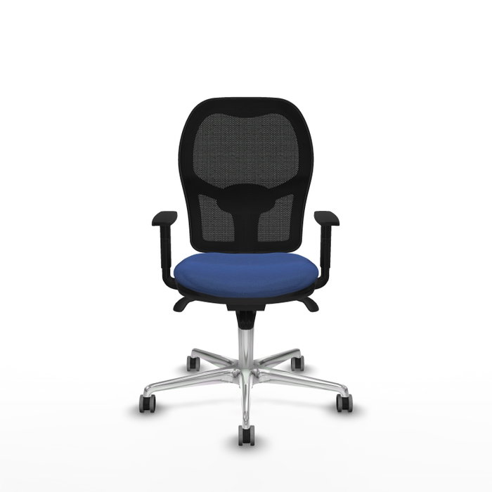 PIQUERAS Y CRESPO Silla de oficina Jorquera con mecanismo Sincro, Azul marino y Negro