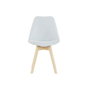 DKD Home Decor Silla Acolchada Azul de Poliéster y Haya