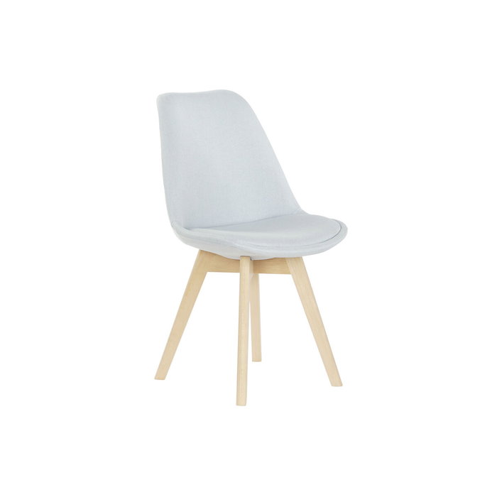 DKD Home Decor Silla Acolchada Azul de Poliéster y Haya DKD Home Decor Silla Acolchada Azul de Poliéster y Haya