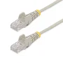 StarTech.com Cable de red Cat6 Delgado 1,5 m Gris con Conectores RJ45 sin Enganches