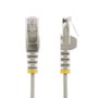 StarTech.com Cable de red Cat6 Delgado 1,5 m Gris con Conectores RJ45 sin Enganches