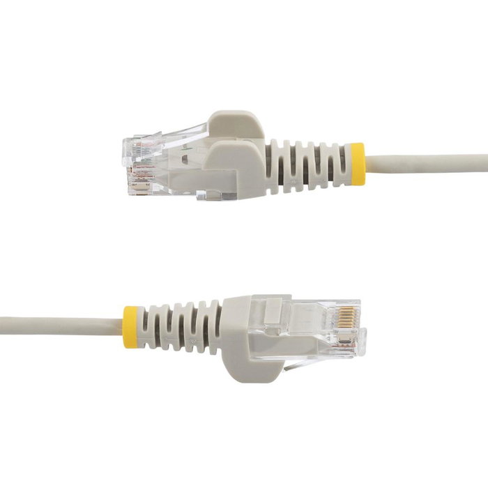 StarTech.com Cable de red Cat6 Delgado 1,5 m Gris con Conectores RJ45 sin Enganches