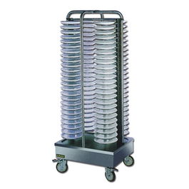 Cooking Systems Carro Portaplatos Space - Coche de Almacenaje y Transporte para 100 Platos con Aro Soporte de 200 mm y Aros Opcionales de 185 o 222 mm