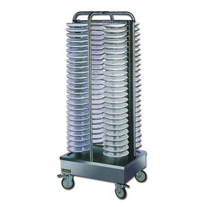 Cooking Systems Carro Portaplatos Space - Coche de Almacenaje y Transporte para 100 Platos con Aro Soporte de 200 mm y Aros Opcionales de 185 o 222 mm