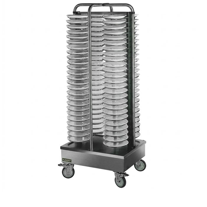 Cooking Systems Space Carro Portaplatos 100 Platos en Acero Inoxidable, 170x54x54 cm