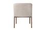 DKD Home Decor Silla de Fresno Tapizada en Poliéster Blanco con Acabado Decapé