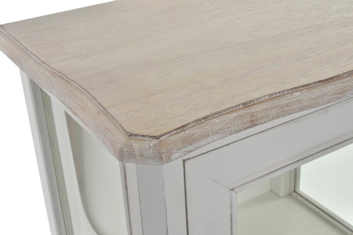 DKD Home Decor Vitrina de Madera y Cristal Versalles3 Blanco y Natural DKD Home Decor Vitrina de Madera y Cristal Versalles3 Blanco y Natural