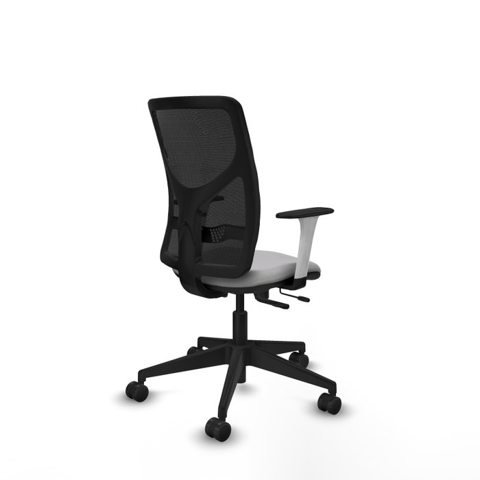 PIQUERAS Y CRESPO Silla de oficina Motilla con mecanismo Sincro/Traslack Gris claro y Negro