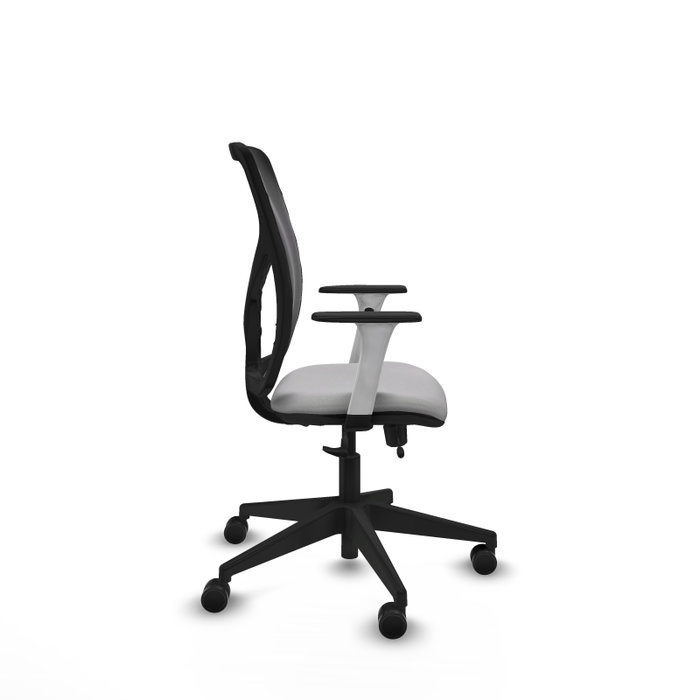 PIQUERAS Y CRESPO Silla de oficina Motilla con mecanismo Sincro/Traslack Gris claro y Negro