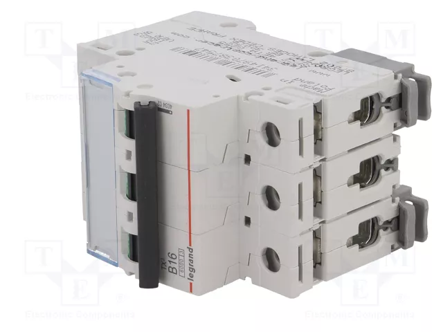 Legrand TX3 Disyuntor en miniatura Tipo B 16A 3-polig 6kA 400VAC 3TE