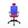 PIQUERAS Y CRESPO Silla de oficina Motilla con mecanismo Sincro, Rojo y Azul