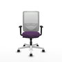 PIQUERAS Y CRESPO Silla de oficina Zulema con mecanismo Sincro, Morado y Blanco