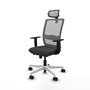 PIQUERAS Y CRESPO Silla de oficina Haches Gris con mecanismo Sincro/Traslack
