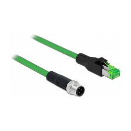 DeLOCK Cable de red M12 4 Pin D-codificado a RJ45 PVC 2 m