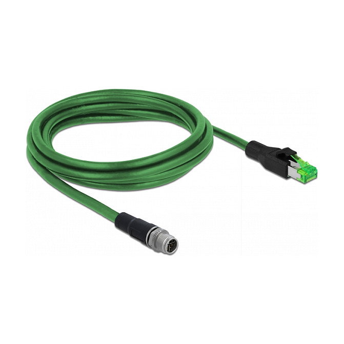 DeLOCK Cable de red M12 4 Pin D-codificado a RJ45 PVC 2 m