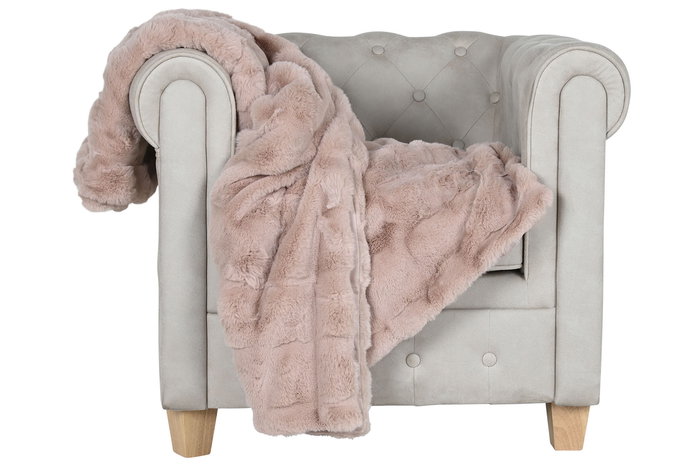 DKD Home Decor Manta Rosa Palo 170 x 1 x 130 cm (2 Unidades)