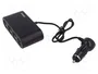 SAVIO Divisor para mechero de coche SA-024 Negro