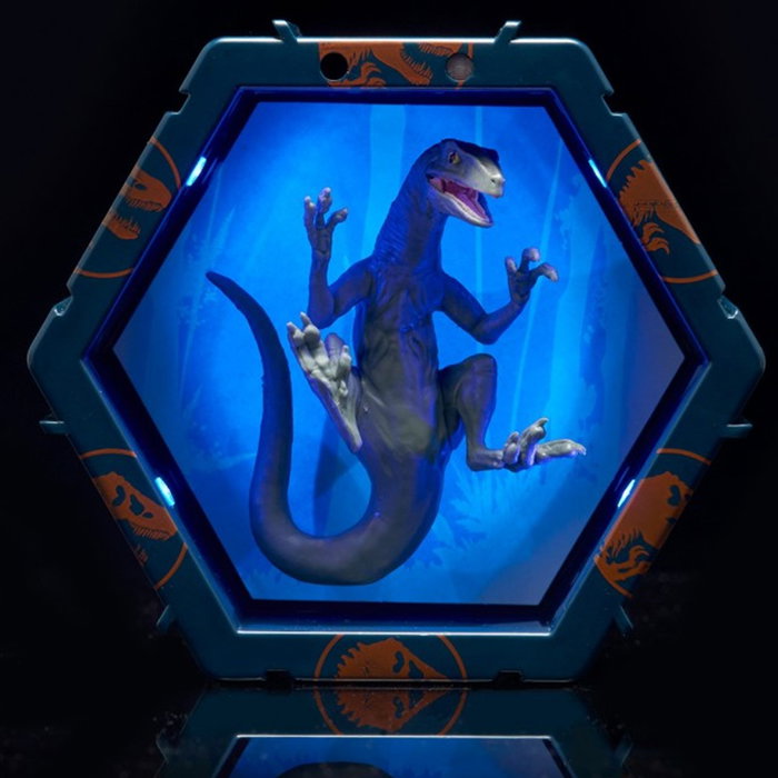 Wow Stuff Figura Wow! Pod Jurassic World Blue - Figura coleccionable con sensor de movimiento y luz, funciona con 3 pilas AAA Wow Stuff Figura Wow! Pod Jurassic World Blue - Figura coleccionable con sensor de movimiento y luz, funciona con 3 pilas AAA