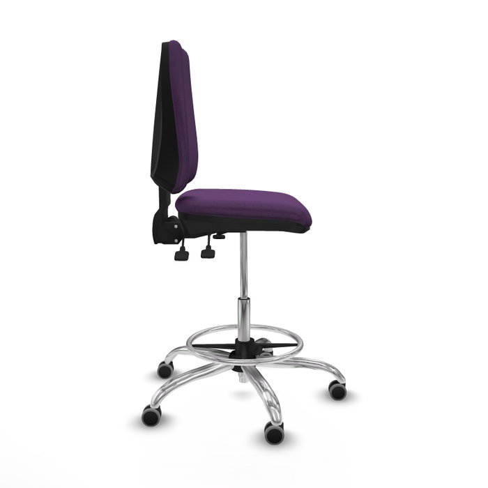 PIQUERAS Y CRESPO Taburete Elche AS Bali morado con base cromada