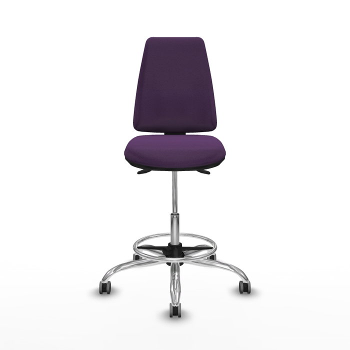 PIQUERAS Y CRESPO Taburete Elche AS Bali morado con base cromada