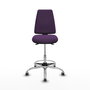 PIQUERAS Y CRESPO Taburete Elche AS Bali morado con base cromada