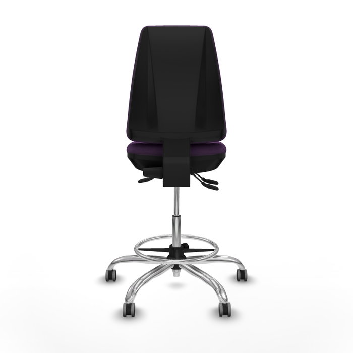 PIQUERAS Y CRESPO Taburete Elche AS Bali morado con base cromada