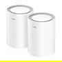 Cudy M3000 Sistema de Malla Wi-Fi 6 Mesh AX3000 con Puerto 2.5G, Doble Banda, Cobertura hasta 400 m², Pack de 2 Unidades, Color Gris y Blanco