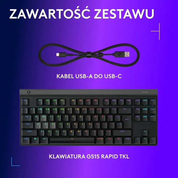 Logitech G515 TKL Rapid Teclado Mecánico Gaming RGB Negro USB QWERTY Español Logitech G515 TKL Rapid Teclado Mecánico Gaming RGB Negro USB QWERTY Español