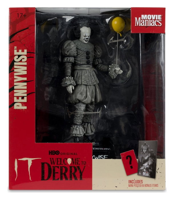 McFarlane Toys Movie Maniacs Figura Pennywise (Black & White)